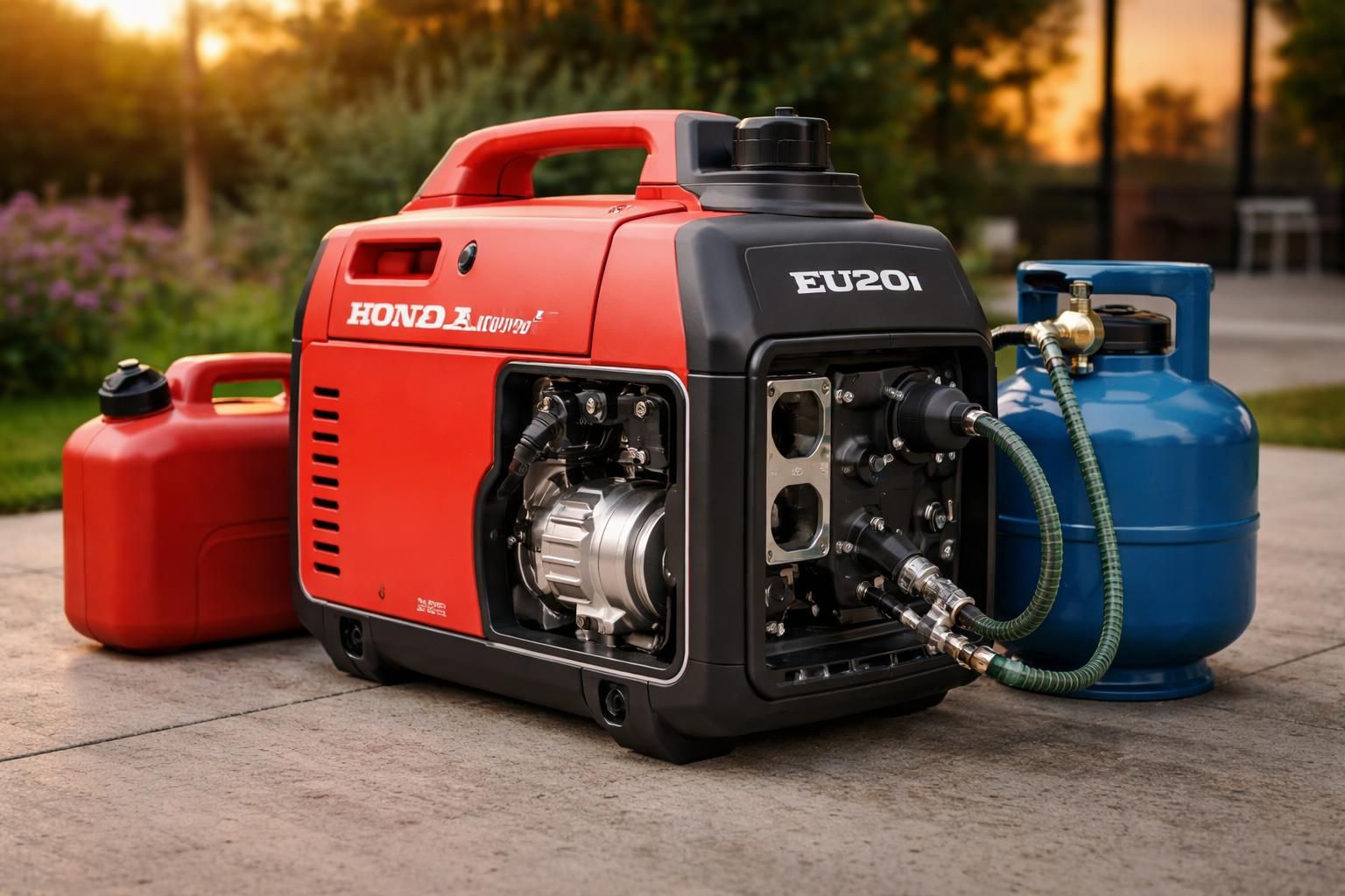 découvrez le honda eu20i bi-carburation, un groupe électrogène polyvalent fonctionnant aussi bien au gaz qu'à l'essence pour une utilisation flexible et économique.