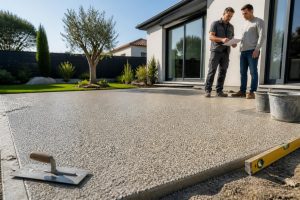 découvrez comment analyser les devis pour le prix du béton désactivé au m² et tout ce qu'il faut savoir pour faire un choix éclairé pour vos travaux.