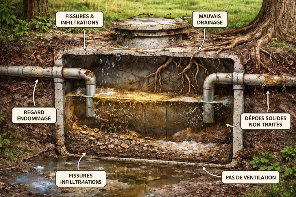 découvrez les erreurs fréquentes à éviter concernant le schéma d'une fosse septique ancienne pour assurer son bon fonctionnement et prévenir les problèmes coûteux.